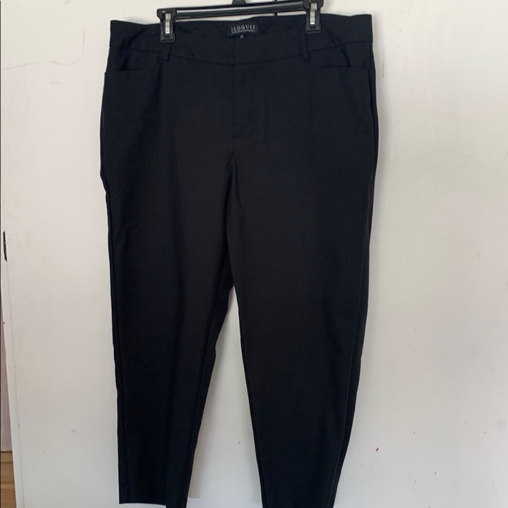 Eloquii Black Cropped Ankle Pants Tailored Fit